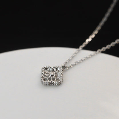 [Am jewelry]CLOVER MINI 9.5MM PENDANT DIAMOND NECKLACE