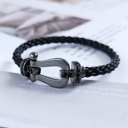 [Am jewelry]FORCE LARGE SERIES HORSESHOE BLACK SAMURAI BRACELET