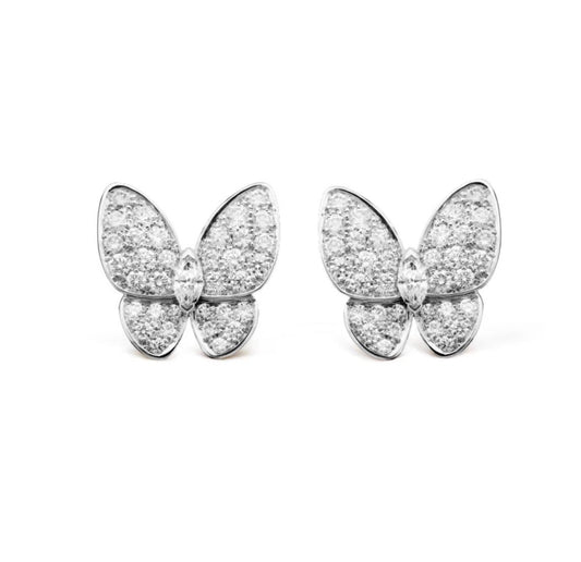 [Am jewelry]BUTTERFLY ALL DIAMOND EARRINGS