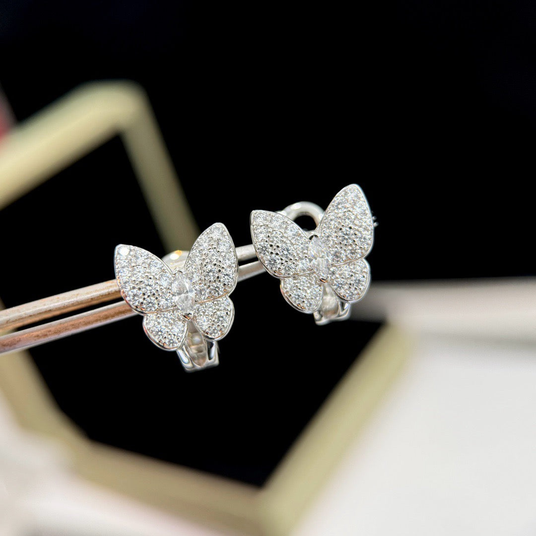 [Am jewelry]BUTTERFLY ALL DIAMOND EARRINGS