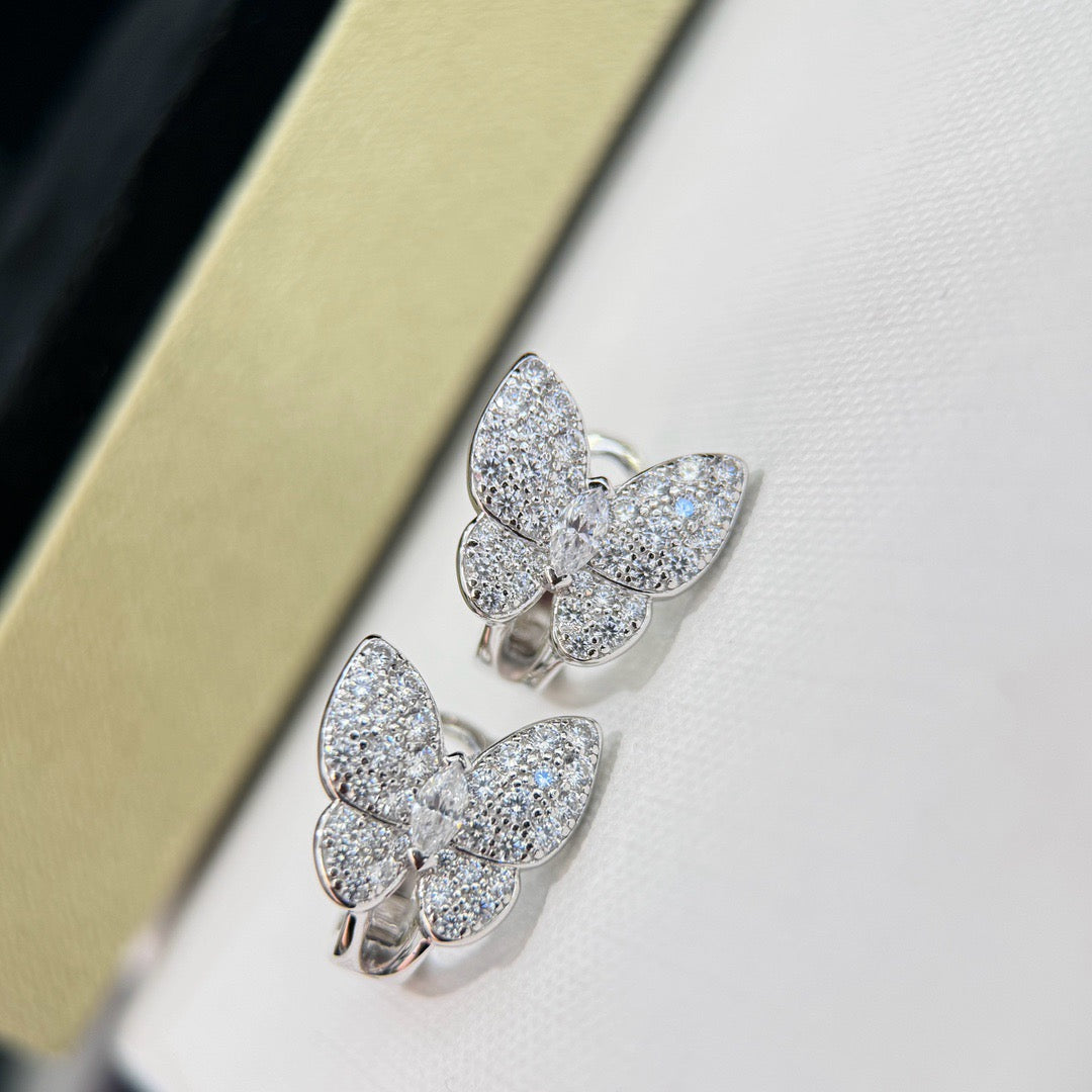 [Am jewelry]BUTTERFLY ALL DIAMOND EARRINGS