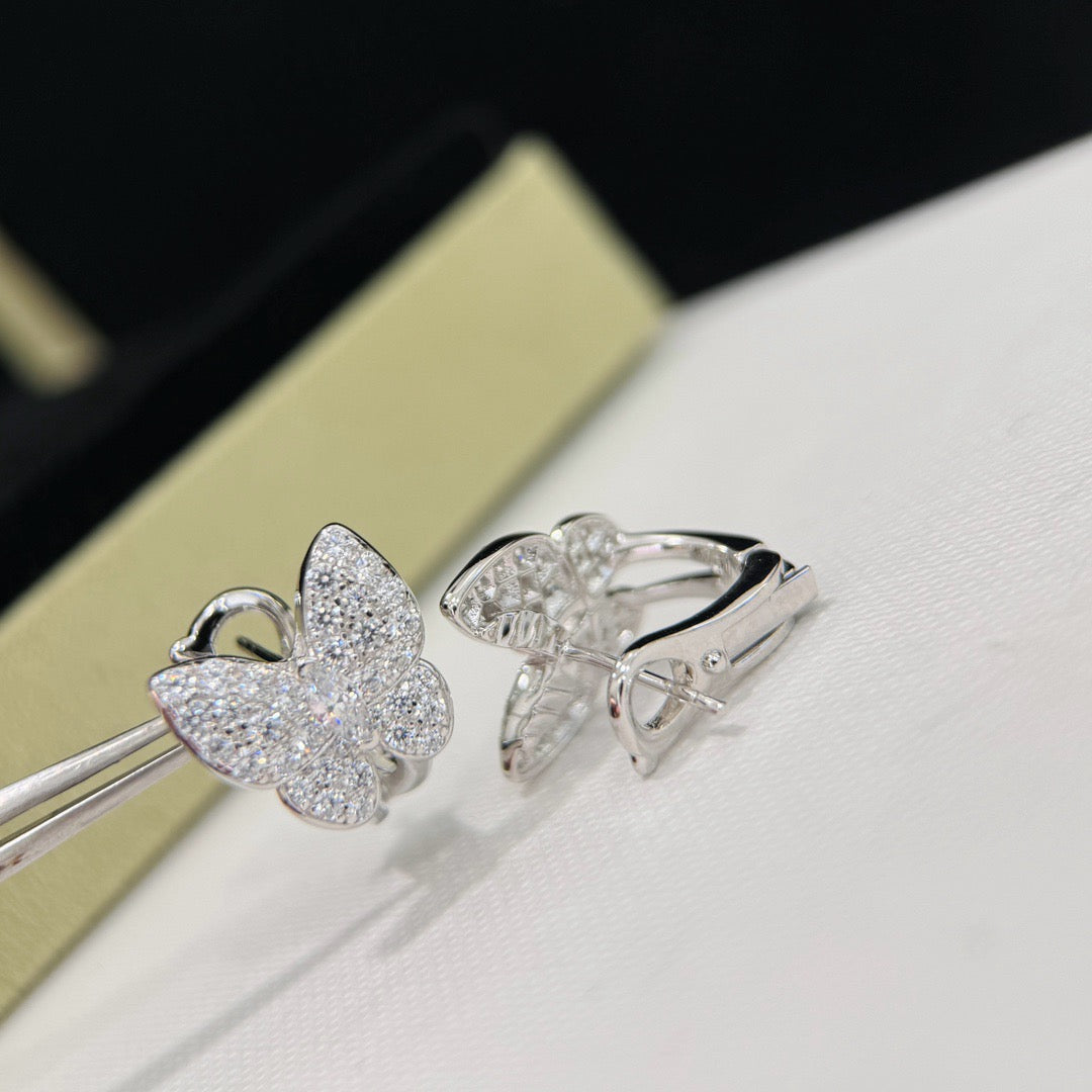[Am jewelry]BUTTERFLY ALL DIAMOND EARRINGS