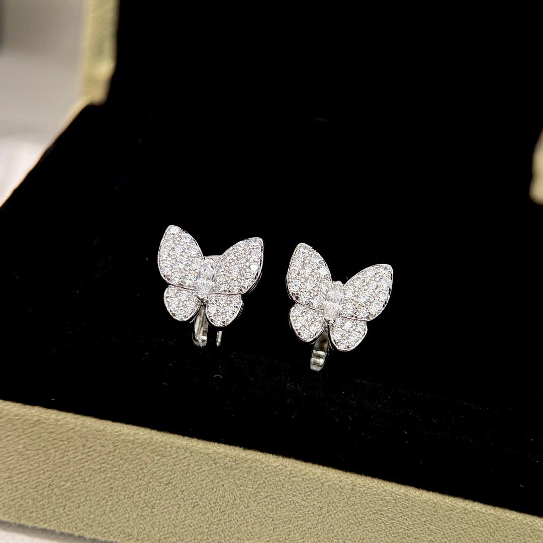 [Am jewelry]BUTTERFLY ALL DIAMOND EARRINGS