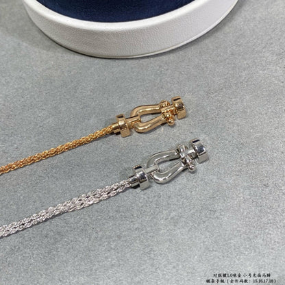 [Am jewelry]FORCE SMALL HORSESHOE  DIAMOND CHAIN ROPE BRACELET