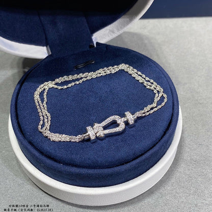 [Am jewelry]FORCE SMALL HORSESHOE  DIAMOND CHAIN ROPE BRACELET