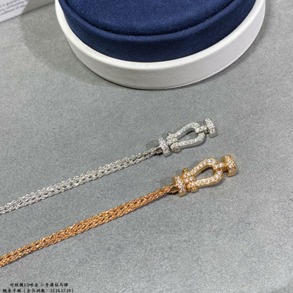 [Am jewelry]FORCE SMALL HORSESHOE  DIAMOND CHAIN ROPE BRACELET