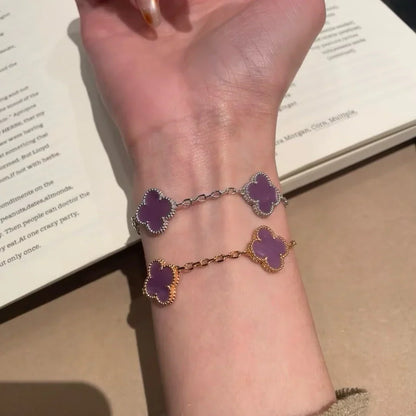 [Am jewelry] CLOVER 5 MOTIF VIOLET BRACELET COLLECTION