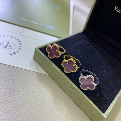 [Am jewelry]CLOVER  PURPLE VIOLET RING