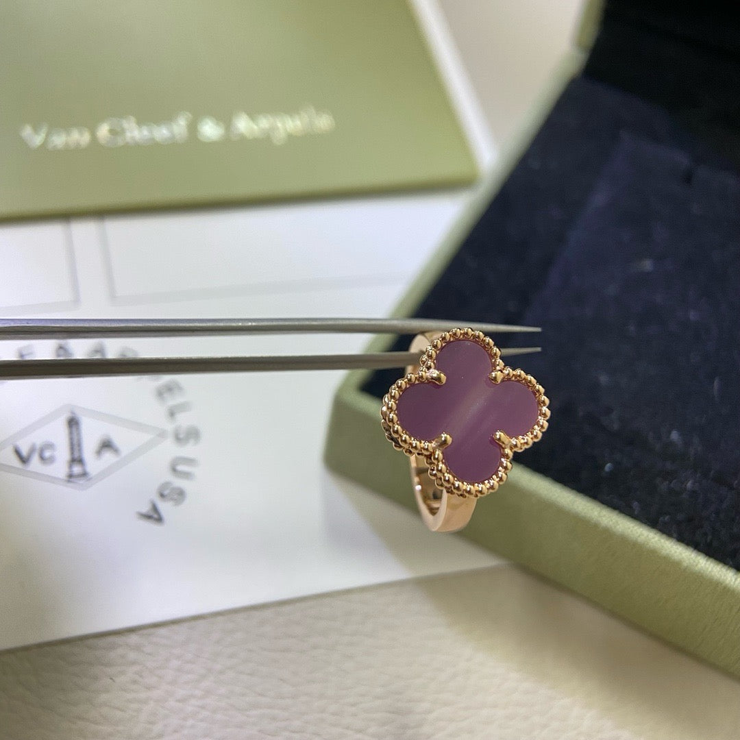 [Am jewelry]CLOVER  PURPLE VIOLET RING