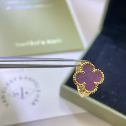 [Am jewelry]CLOVER  PURPLE VIOLET RING