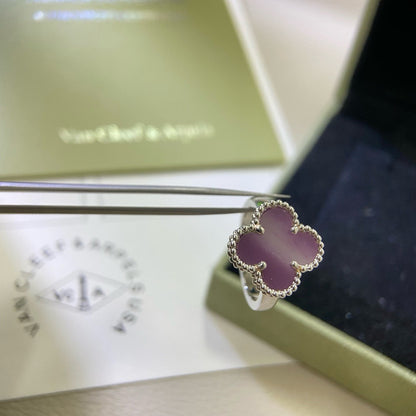 [Am jewelry]CLOVER  PURPLE VIOLET RING