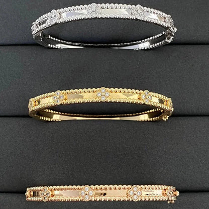 [Am jewelry]CLOVER BRACELET 4MM DIAMONDS