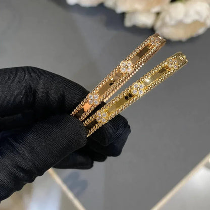[Am jewelry]CLOVER BRACELET 4MM DIAMONDS