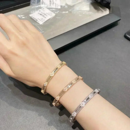 [Am jewelry]CLOVER BRACELET 4MM DIAMONDS
