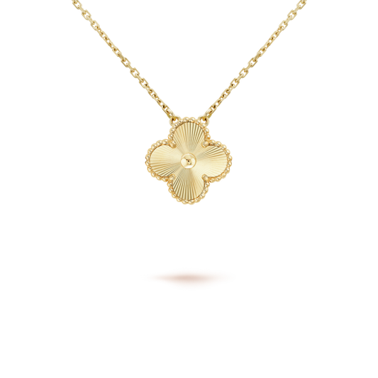 [Am jewelry]CLOVER 15MM LASER NECKLACE