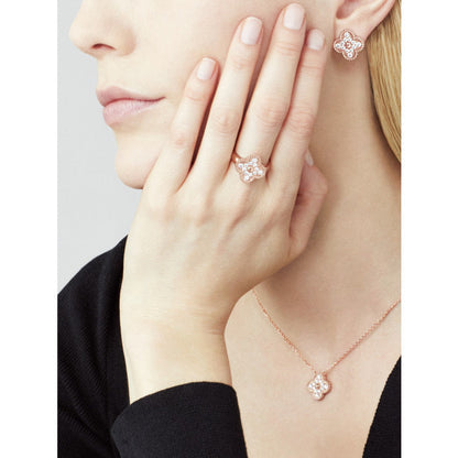 [Am jewelry]CLOVER 15MM DIAMOND SINGLE FLOWER NECKLACE