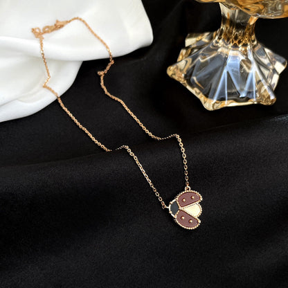 [Am jewelry]LUCKY  CARNELIANS LADYBUG NECKLACE