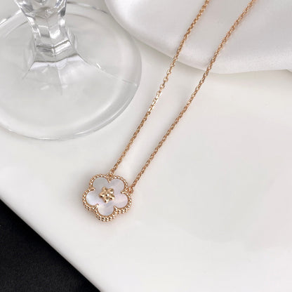 [Am jewelry]LUCKY  WHITE MOP  PLUM BLOSSOM NECKLACE