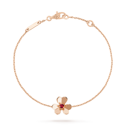 [Am jewelry]FRIVOLE GOLD FLOWER PINK MALACHITE BRACELET