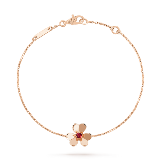 [Am jewelry]FRIVOLE GOLD FLOWER PINK MALACHITE BRACELET
