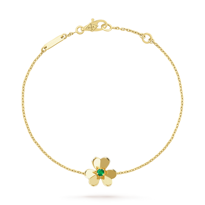 [Am jewelry]FRIVOLE GOLD FLOWER PINK MALACHITE BRACELET