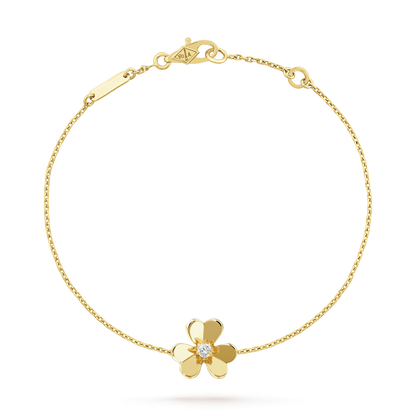 [Am jewelry]FRIVOLE GOLD FLOWER PINK MALACHITE BRACELET