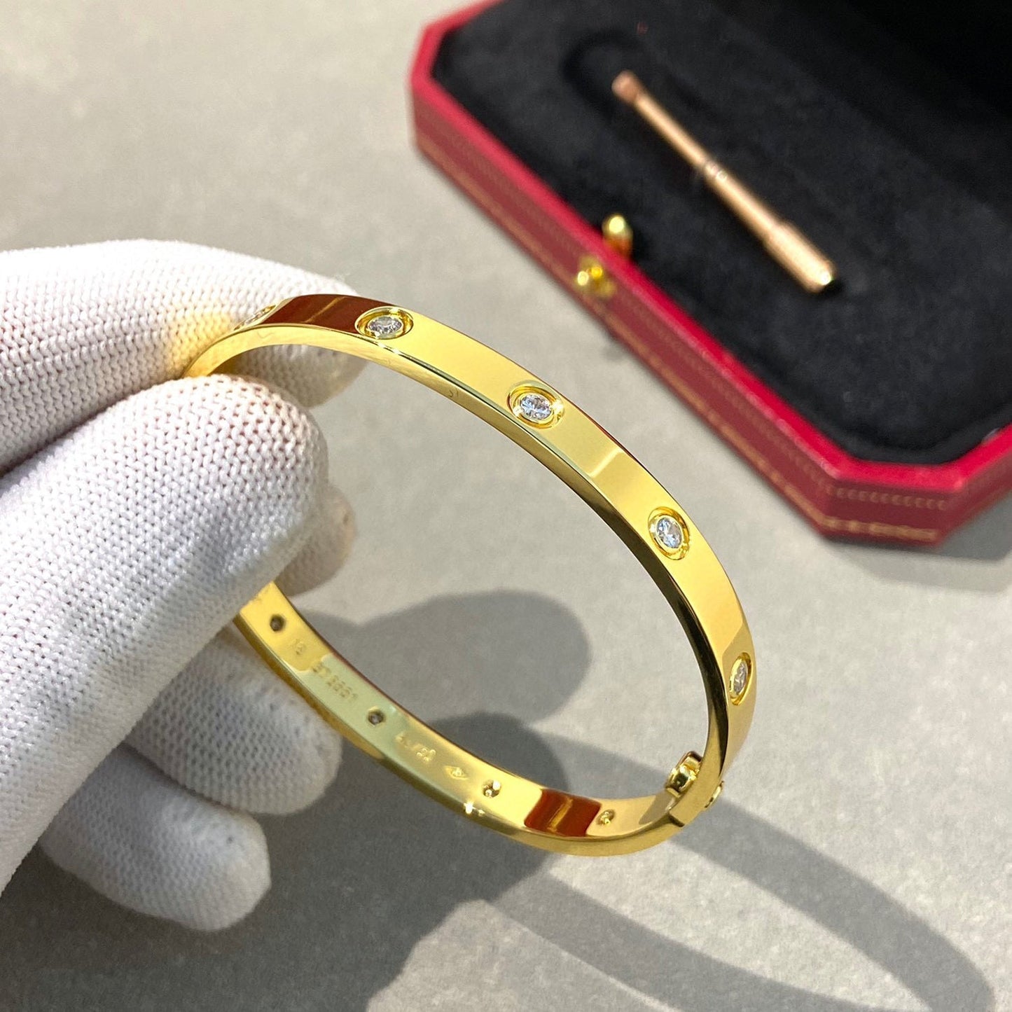 [Am jewelry]LOVE BRACELET 6.1MM 10 DIAMONDS