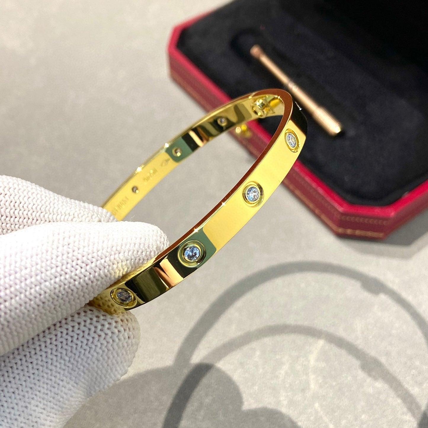[Am jewelry]LOVE BRACELET 6.1MM 10 DIAMONDS
