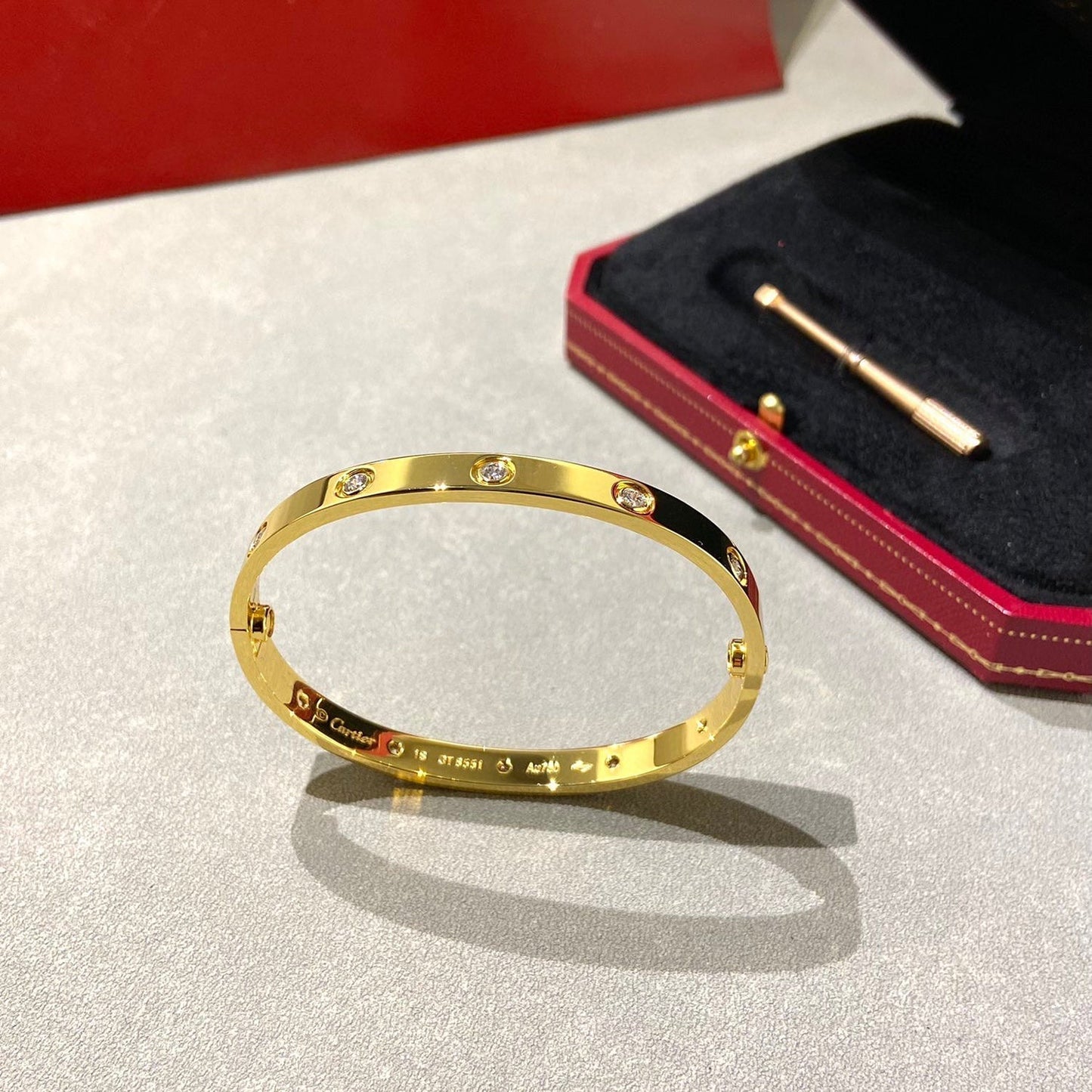 [Am jewelry]LOVE BRACELET 6.1MM 10 DIAMONDS