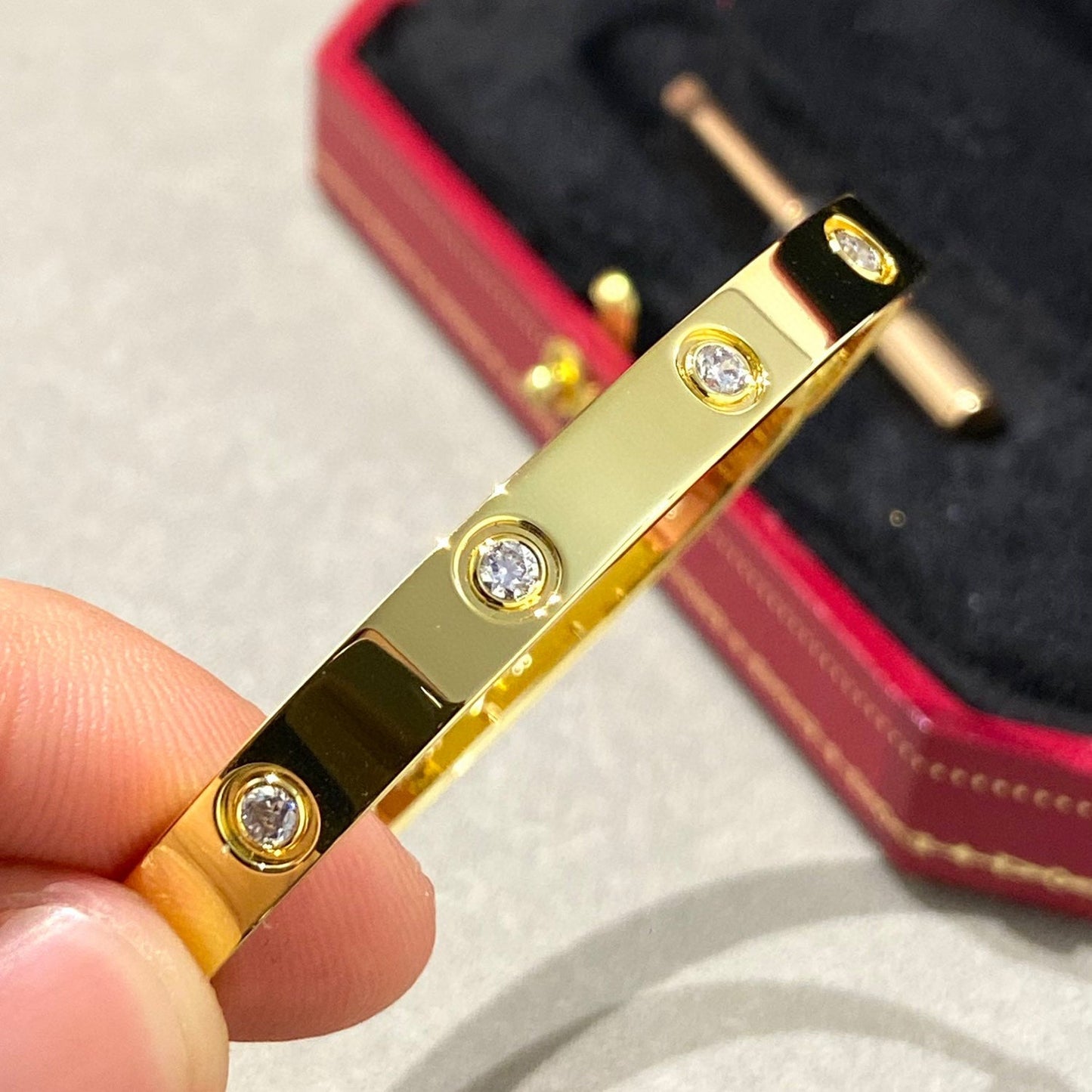 [Am jewelry]LOVE BRACELET 6.1MM 10 DIAMONDS