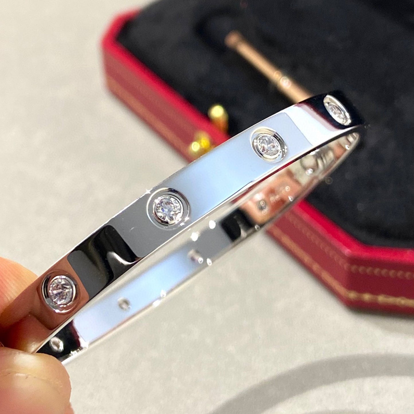 [Am jewelry]LOVE BRACELET 6.1MM 10 DIAMONDS
