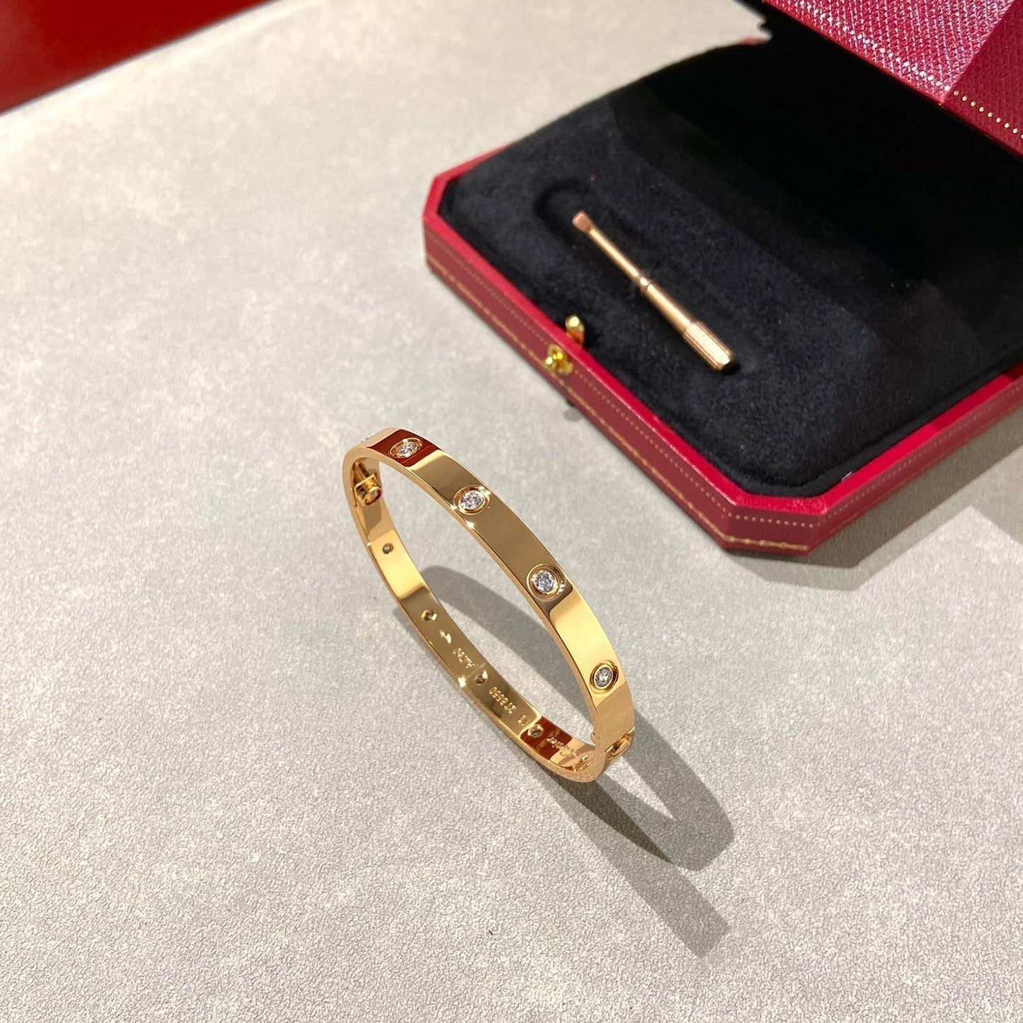 [Am jewelry]LOVE BRACELET 6.1MM 10 DIAMONDS