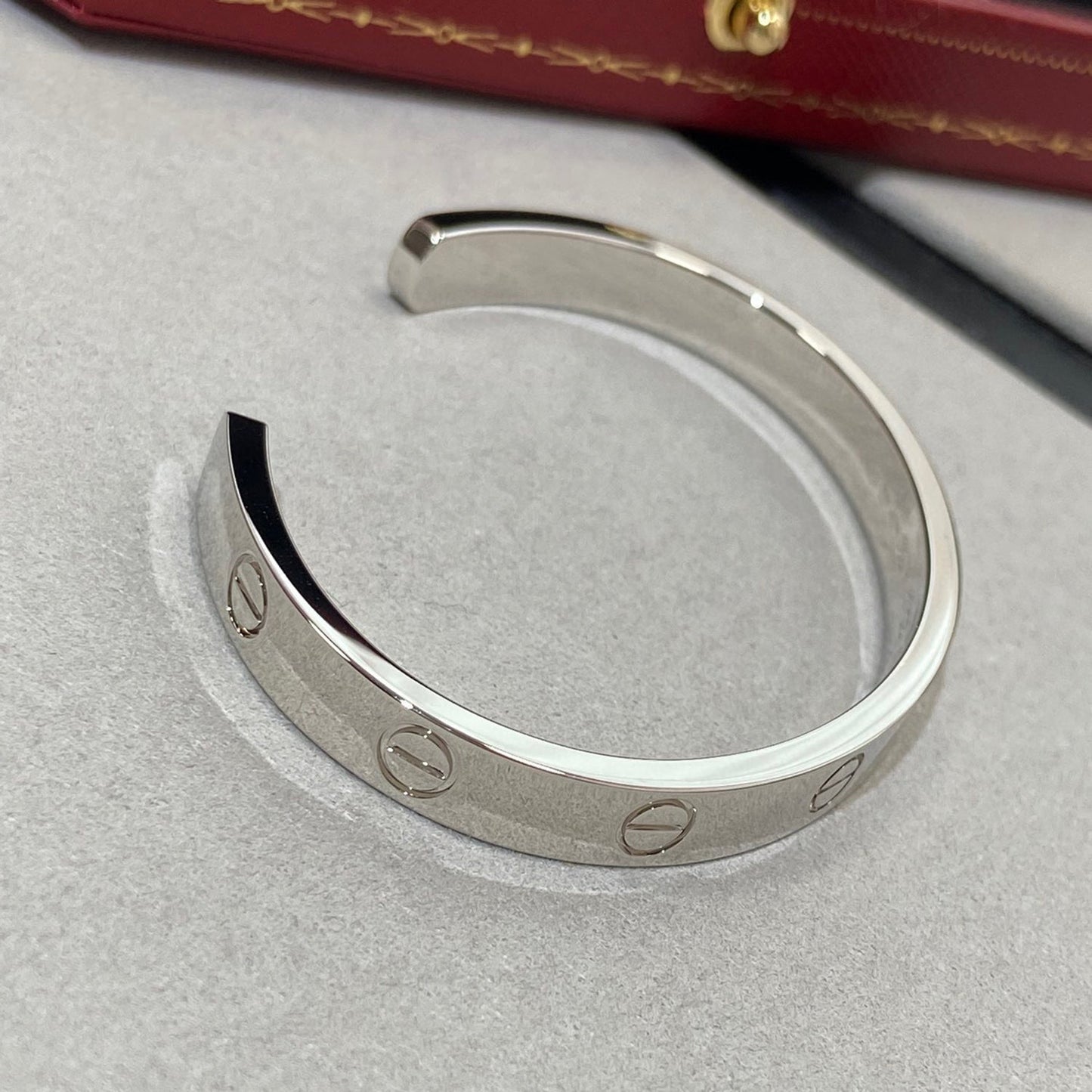 [Am jewelry]LOVE BRACELET 6.1MM 1 DIAMOND OPEN CUFF