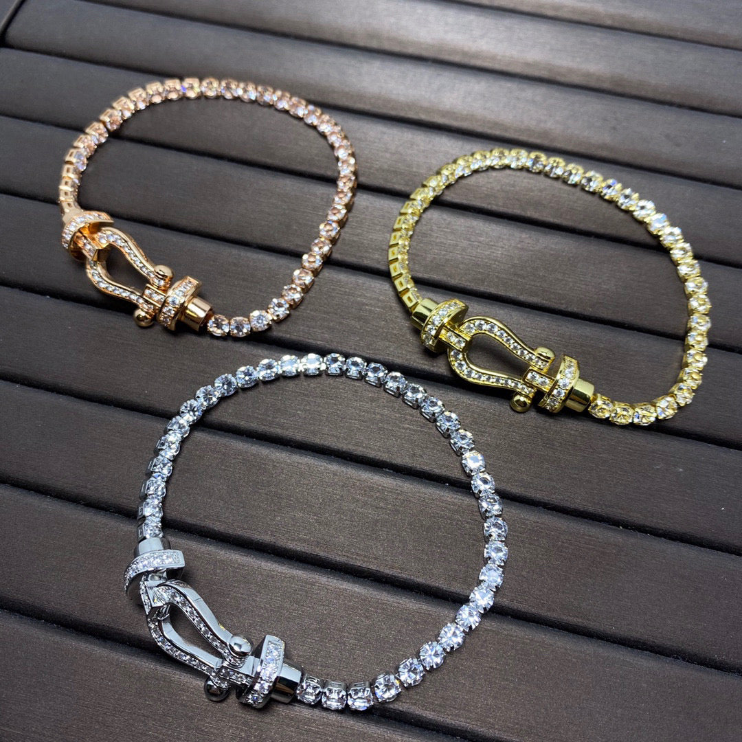 [Am jewelry]FORCE  HORSESHOE  DIAMOND TENNIS BRACELET
