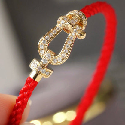 [Am jewelry]FORCE LARGE HORSESHOE FULL DIAMOND BRACELET SILVER