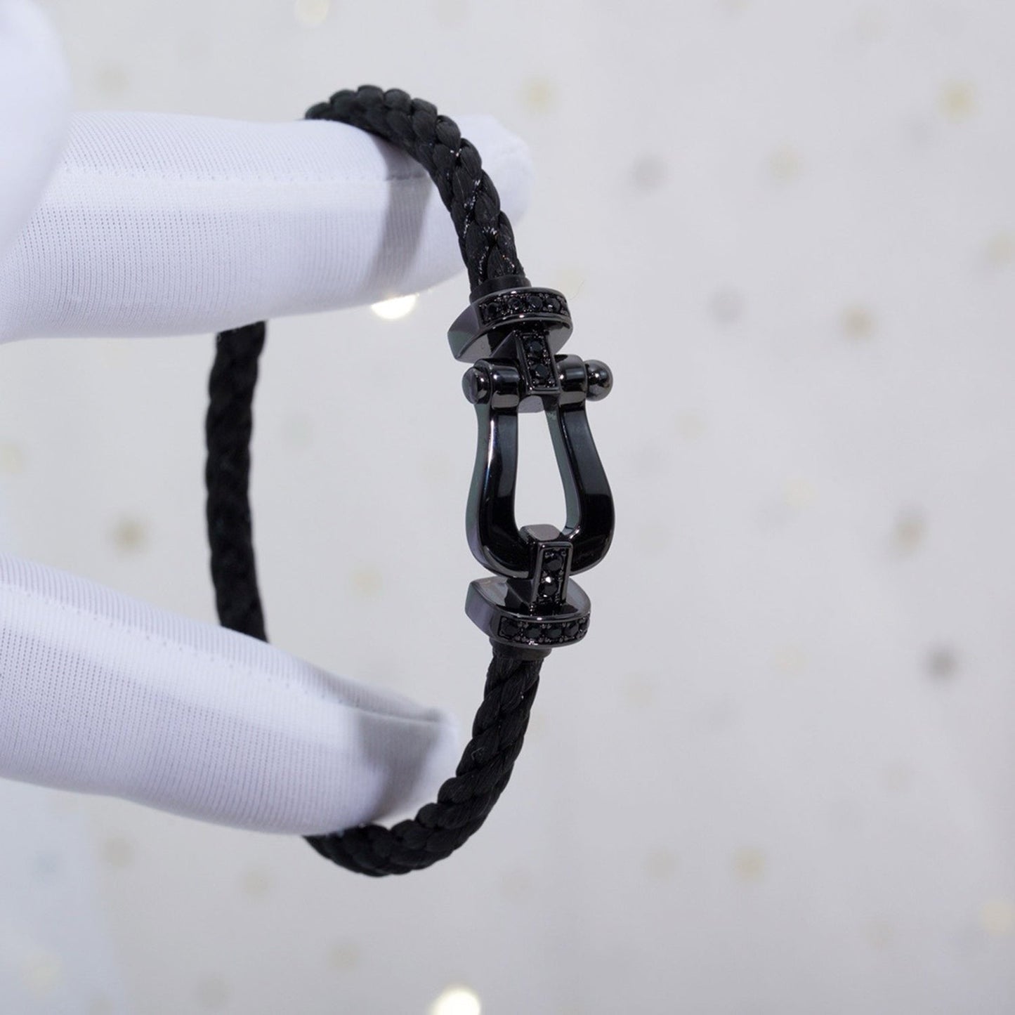 [Am jewelry]FORCE LARGE SERIES HORSESHOE BLACK SAMURAI BRACELET