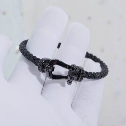 [Am jewelry]FORCE LARGE SERIES HORSESHOE BLACK SAMURAI BRACELET