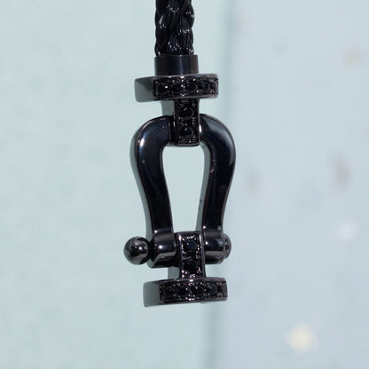 [Am jewelry]FORCE LARGE SERIES HORSESHOE BLACK SAMURAI BRACELET