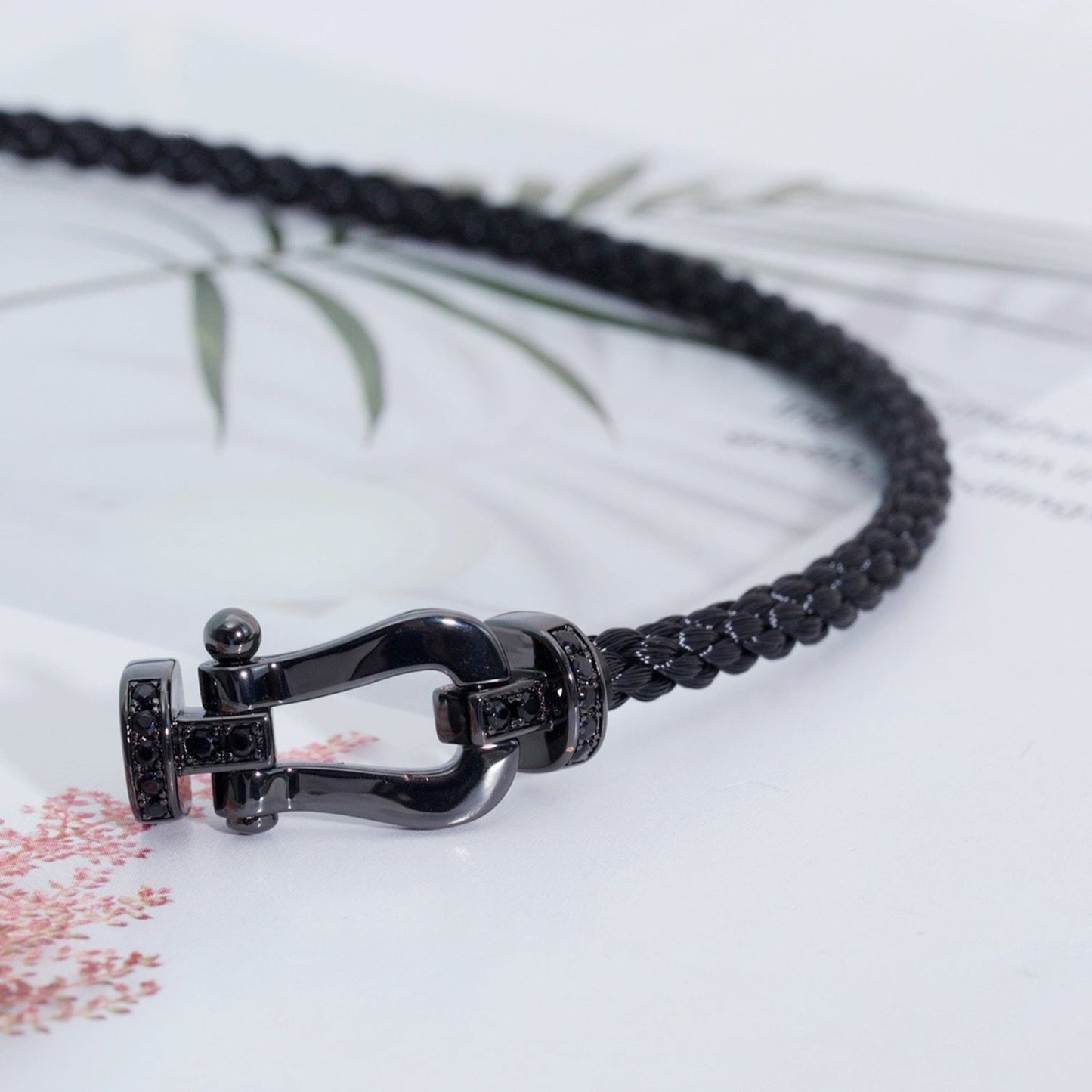 [Am jewelry]FORCE LARGE SERIES HORSESHOE BLACK SAMURAI BRACELET