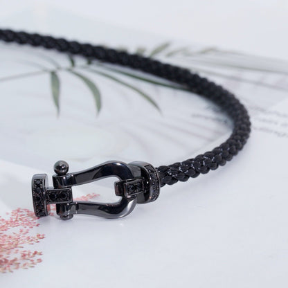 [Am jewelry]FORCE LARGE SERIES HORSESHOE BLACK SAMURAI BRACELET
