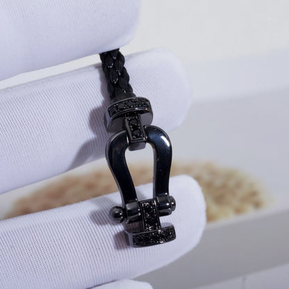 [Am jewelry]FORCE LARGE SERIES HORSESHOE BLACK SAMURAI BRACELET