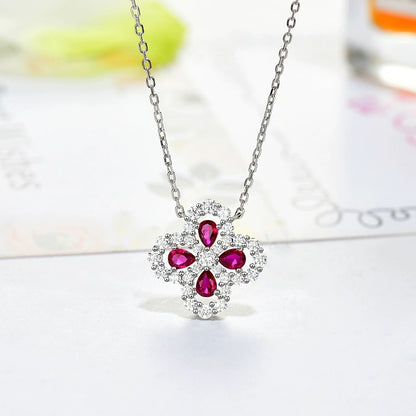 [Am jewelry]LOOP NECKLACE FULL MOTIF DIAMOND 16MM MULTIPLE COLORS