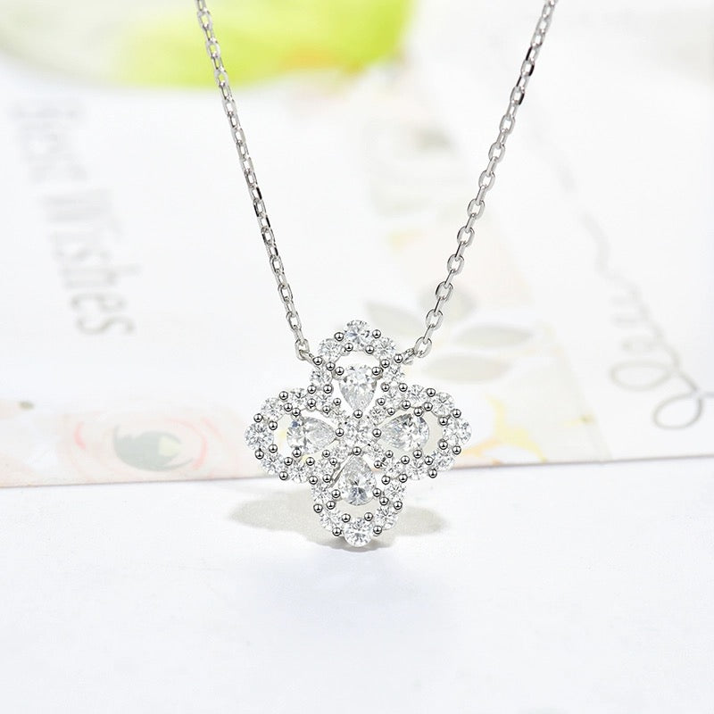 [Am jewelry]LOOP NECKLACE FULL MOTIF DIAMOND 16MM MULTIPLE COLORS