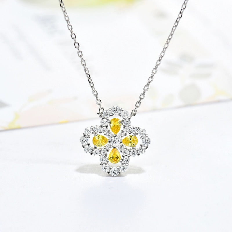 [Am jewelry]LOOP NECKLACE FULL MOTIF DIAMOND 16MM MULTIPLE COLORS