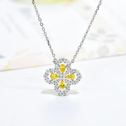 [Am jewelry]LOOP NECKLACE FULL MOTIF DIAMOND 16MM MULTIPLE COLORS