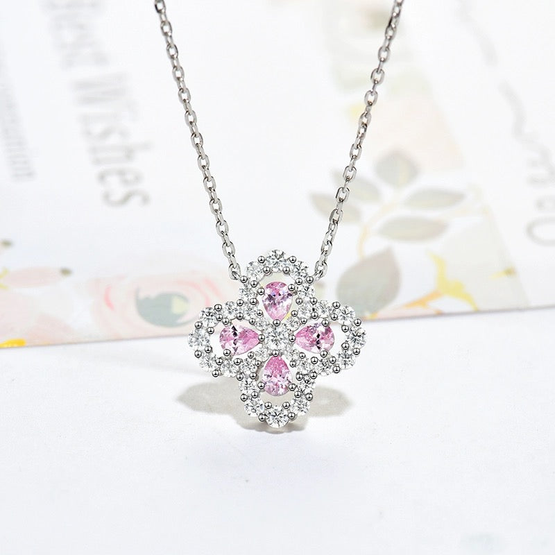 [Am jewelry]LOOP NECKLACE FULL MOTIF DIAMOND 16MM MULTIPLE COLORS