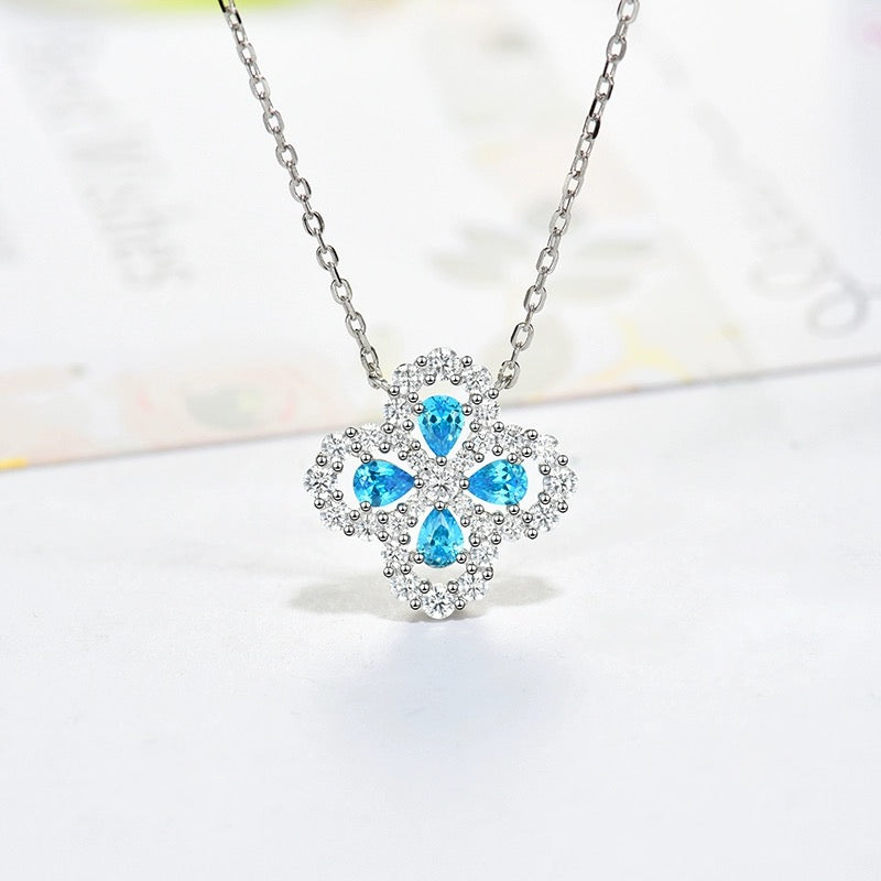 [Am jewelry]LOOP NECKLACE FULL MOTIF DIAMOND 16MM MULTIPLE COLORS
