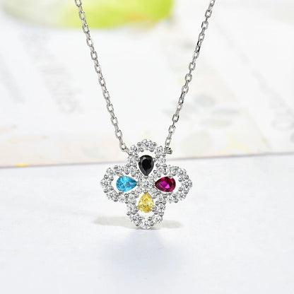 [Am jewelry]LOOP NECKLACE FULL MOTIF DIAMOND 16MM MULTIPLE COLORS