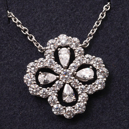 [Am jewelry]LOOP NECKLACE FULL MOTIF DIAMOND 16MM MULTIPLE COLORS