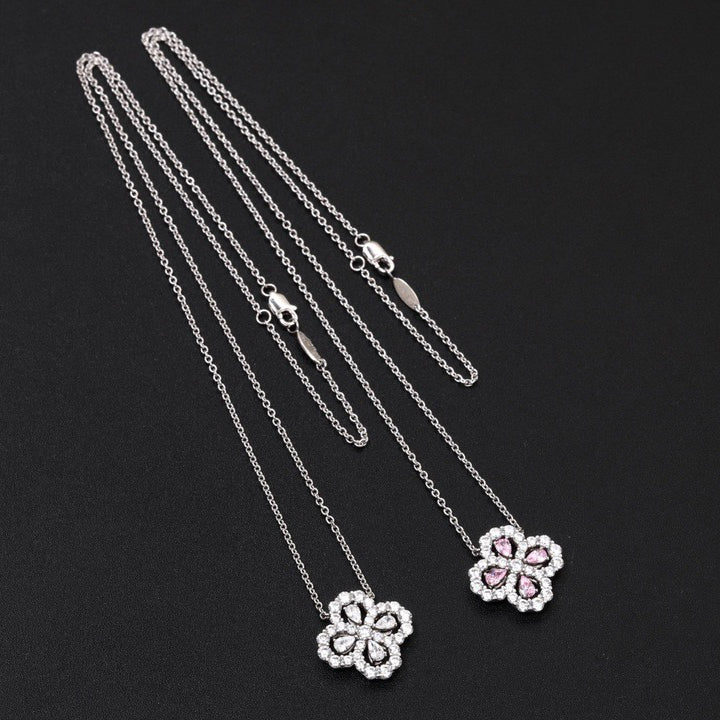 [Am jewelry]LOOP NECKLACE FULL MOTIF DIAMOND 16MM MULTIPLE COLORS